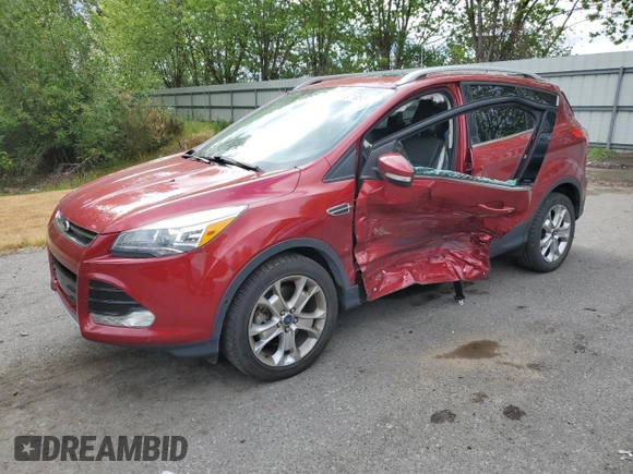 2015 Ford Escape Titanium with VIN 1FMCU9J94FUB92166, listed as a Copart auction lot 61371055 with 96,439 mi miles and Salvage title. Bid and sale history available at DreamBid. Image 1.