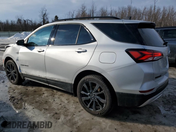 2022 Chevrolet Equinox RS with VIN 3GNAXWEV1NS106987, listed as a Copart auction lot 65253865 with 29,171 mi miles and Non repairable. Bid and sale history available at DreamBid. Image 2.