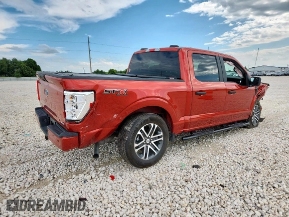 2023 Ford F-150 XL with VIN 1FTEW1CP9PKE72490, listed as a Copart auction lot 60045635 with 10,318 mi miles and Salvage title. Bid and sale history available at DreamBid. Image 3.