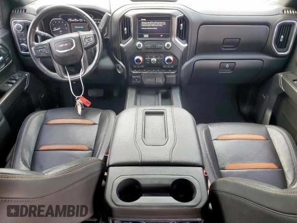 2021 GMC Sierra 1500 AT4 with VIN 3GTP9EEL9MG124953, listed as a Copart auction lot 57510725 with 64,609 mi miles and Salvage title. Bid and sale history available at DreamBid. Image 8.