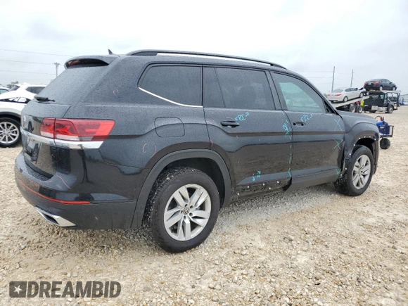 2021 Volkswagen Atlas S with VIN 1V2AP2CAXMC501397, listed as a Copart auction lot 59464084 with 39,181 mi miles and Salvage title. Bid and sale history available at DreamBid. Image 3.