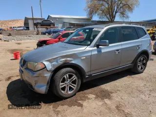2006 BMW X3 3.0i with VIN WBXPA93466WG80206, listed as a Copart auction lot 52180515 with 120,626 mi miles and Salvage Title. Bid and sale history available at DreamBid. Image 1.