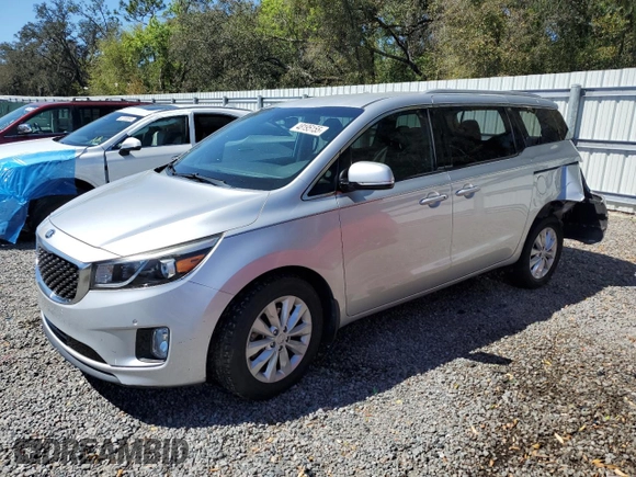 2018 Kia Sedona EX with VIN KNDMC5C12J6346656, listed as a Copart auction lot 48195155 with Not Provided miles and Salvage Title. Bid and sale history available at carsss.com. Image 1.