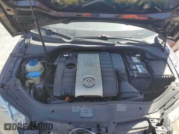 2008 Volkswagen Eos Turbo with VIN WVWBA71F38V030318, listed as a Copart auction lot 53055455 with 143,080 mi miles and Salvage Title. Bid and sale history available at DreamBid. Image 11.