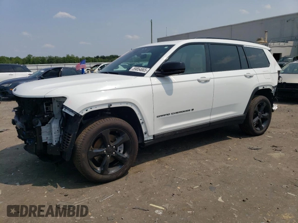 2025 Jeep Grand Cherokee Limited z VIN 1C4RJKBG9S8635667, wystawiony jako Copart lot #59854665 z przebiegiem 6 250 mil mil oraz Szkoda całkowita • Salvage title. Historia ofert i sprzedaży dostępna na DreamBid. Obrazek 1.