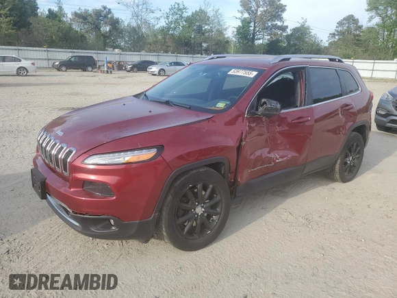 2015 Jeep Cherokee Limited with VIN 1C4PJMDS7FW662680, listed as a Copart auction lot 53977555 with 114,179 mi miles and Salvage Title. Bid and sale history available at DreamBid. Image 1.