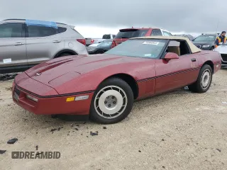 1987 Chevrolet Corvette with VIN 1G1YY3181H5121760, listed as a Copart auction lot 74564344 with 0 mi miles and Salvage Title. Bid and sale history available at carsss.com. Image 1.