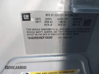 2012 Buick LaCrosse Premium 3 with VIN 1G4GH5E38CF156288, listed as a IAAI auction lot 41263044 with 94,827 mi miles and . Bid and sale history available at DreamBid. Image 9.