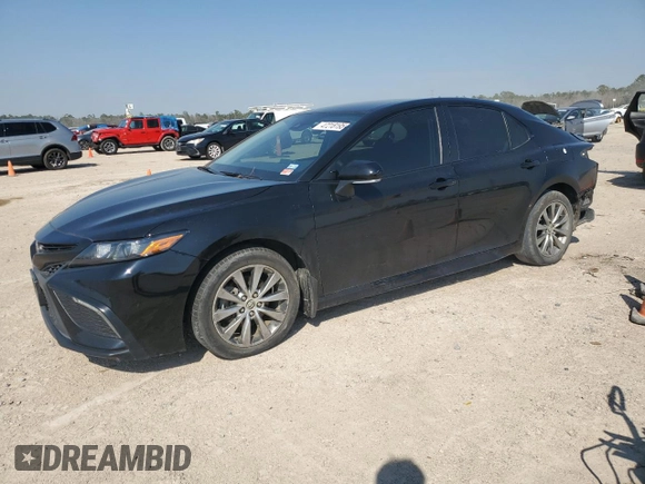 2023 Toyota Camry SE with VIN 4T1G11AK3PU077493, listed as a Copart auction lot 47218195 with 53,692 mi miles and Salvage Title. Bid and sale history available at DreamBid. Image 1.