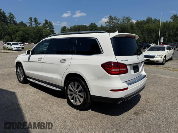 2018 Mercedes-Benz GLS 450 with VIN 4JGDF6EE1JB153365, listed as a Copart auction lot 65477955 with 136,583 mi miles and Clean title. Bid and sale history available at DreamBid. Image 3.