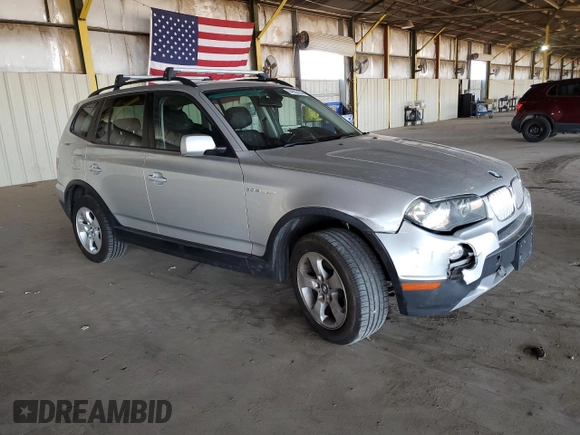 2008 BMW X3 3.0si with VIN WBXPC93458WJ18064, listed as a Copart auction lot 54932435 with 142,346 mi miles and Salvage Title. Bid and sale history available at DreamBid. Image 4.