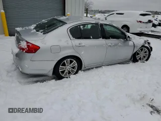 2011 Infiniti G25 x with VIN JN1DV6AR1BM653017, listed as a Copart auction lot 43524355 with 27,014 mi miles and Salvage Title. Bid and sale history available at DreamBid. Image 3.