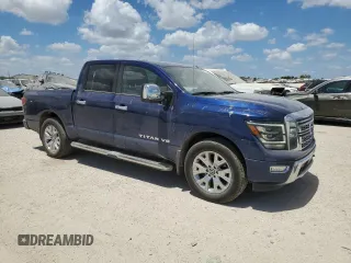 2020 Nissan Titan Platinum Reserve with VIN 1N6AA1EF7LN505610, listed as a Copart auction lot 66537654 with 53,471 mi miles and Salvage title. Bid and sale history available at DreamBid. Image 4.