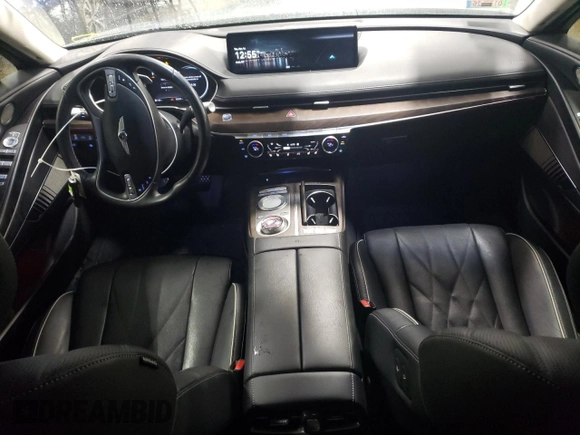 2021 Genesis G80 2.5T with VIN KMTGB4SC0MU044619, listed as a Copart auction lot 80350164 with 26,297 mi miles and Salvage Title. Bid and sale history available at DreamBid. Image 8.