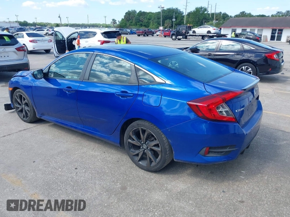 2019 Honda Civic Sport with VIN 2HGFC2F86KH525252, listed as a IAAI auction lot 41998144 with 79,417 mi miles and . Bid and sale history available at DreamBid. Image 3.