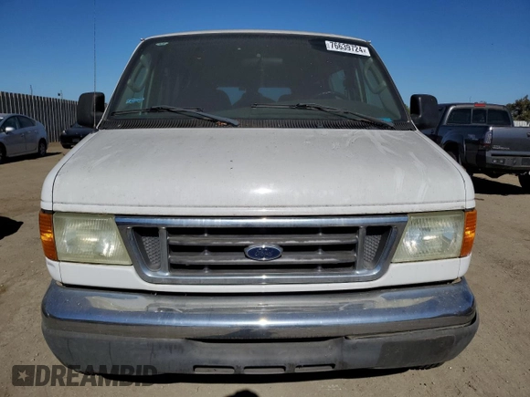 2005 Ford Econoline Passenger XL with VIN 1FBNE31L95HB31135, listed as a Copart auction lot 76639724 with 104,105 mi miles and Clean Title. Bid and sale history available at carsss.com. Image 5.