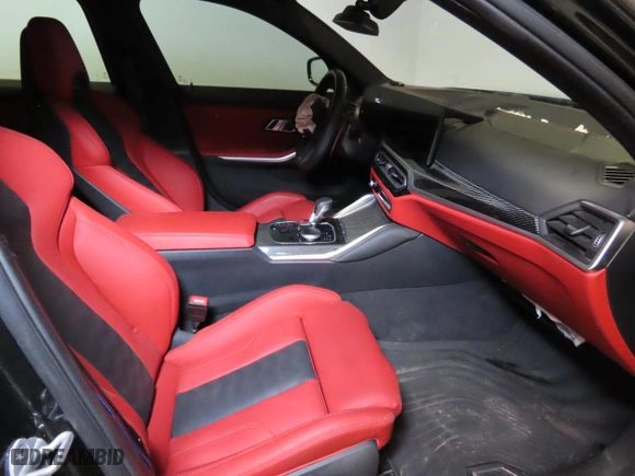 2023 BMW M3 Competition xDrive with VIN WBS43AY00PFP01785, listed as a Copart auction lot 42053915 with 10,112 mi miles and Salvage Title. Bid and sale history available at carsss.com. Image 5.