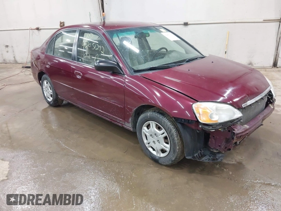 2002 Honda Civic LX with VIN 2HGES16512H513959, listed as a IAAI auction lot 42051292 with 137,656 mi miles and . Bid and sale history available at DreamBid. Image 1.