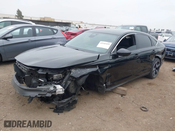 2024 Honda Accord Sport with VIN 1HGCY2F57RA009940, listed as a IAAI auction lot 42142419 with 13,183 mi miles and . Bid and sale history available at DreamBid. Image 2.