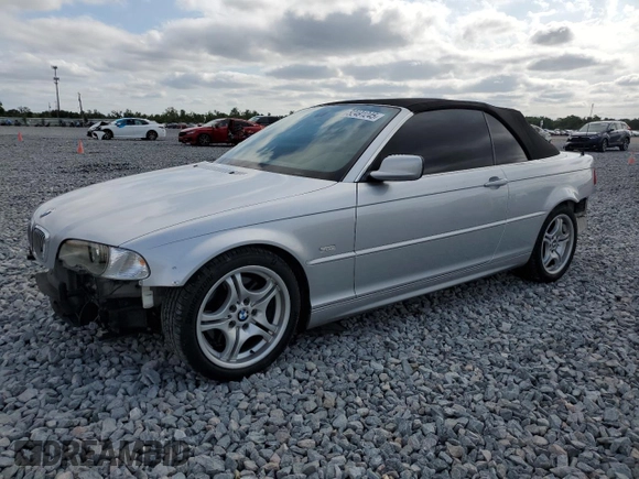 2001 BMW 3 Series 330Ci with VIN WBABS53421JU85877, listed as a Copart auction lot 52491245 with 107,120 mi miles and Non Repairable. Bid and sale history available at carsss.com. Image 1.