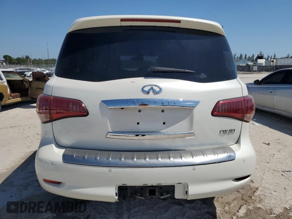 2015 Infiniti QX80 with VIN JN8AZ2NF5F9571690, listed as a Copart auction lot 54760715 with 130,450 mi miles and Clean Title. Bid and sale history available at carsss.com. Image 6.