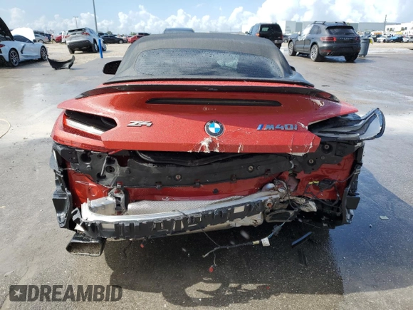 2020 BMW Z4 sDriveM40i z VIN WBAHF9C04LWW85362, wystawiony jako Copart lot #69064224 z przebiegiem Nie podano mil oraz Szkoda całkowita • Salvage title. Historia ofert i sprzedaży dostępna na DreamBid. Obrazek 6.