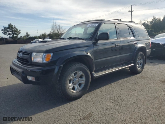 2001 Toyota 4Runner SR5 with VIN JT3HN86R010332387, listed as a Copart auction lot 50106915 with 216,856 mi miles and Clean Title. Bid and sale history available at carsss.com. Image 1.