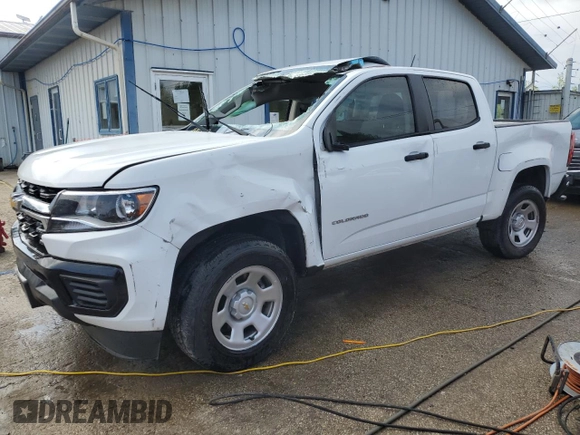 2021 Chevrolet Colorado 2WD Work Truck with VIN 1GCGSBEA3M1273469, listed as a Copart auction lot 55304825 with 46,680 mi miles and Salvage title. Bid and sale history available at DreamBid. Image 1.
