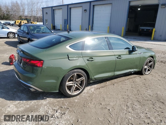 2021 Audi A5 Sportback S line Premium Plus with VIN WAUFACF57MA034297, listed as a Copart auction lot 43795064 with 39,086 mi miles. Bid and sale history available at carsss.com. Image 3.