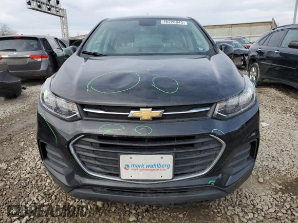 2019 Chevrolet Trax LS with VIN 3GNCJNSB9KL258763, listed as a Copart auction lot 46220845 with 106,973 mi miles and Salvage Title. Bid and sale history available at carsss.com. Image 5.