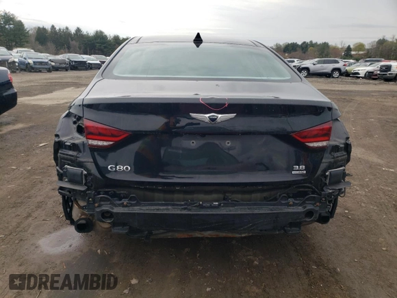 2017 Genesis G80 3.8L with VIN KMHGN4JE8HU211903, listed as a Copart auction lot 52516145 with 86,897 mi miles and Salvage title. Bid and sale history available at DreamBid. Image 6.