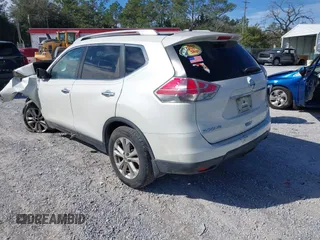 2015 Nissan Rogue SL with VIN 5N1AT2MT4FC916288, listed as a IAAI auction lot 41357258 with 1 mi miles. Bid and sale history available at carsss.com. Image 3.