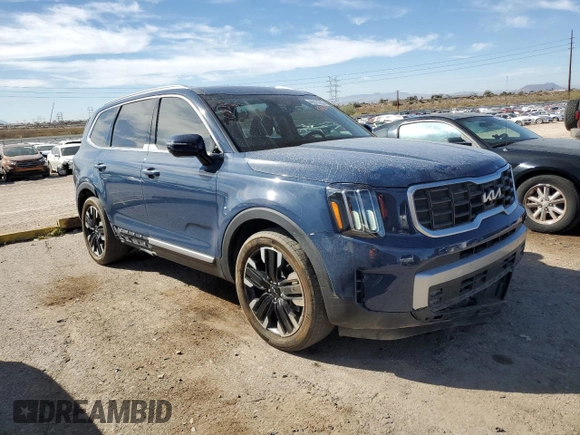 2023 Kia Telluride SX Prestige X-Line z VIN 5XYP5DGC6PG389755, wystawiony jako Copart lot #46071655 z przebiegiem 28 190 mil mil oraz Szkoda całkowita • Salvage title. Historia ofert i sprzedaży dostępna na DreamBid. Obrazek 4.