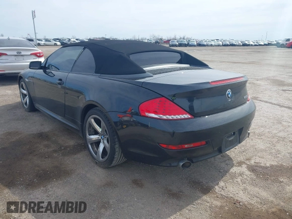 2008 BMW 6 Series 650i with VIN WBAEB53558CX58072, listed as a IAAI auction lot 41686130 with 93,722 mi miles. Bid and sale history available at carsss.com. Image 3.