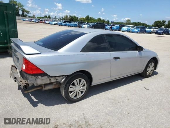 2005 Honda Civic VP with VIN 1HGEM22175L040434, listed as a Copart auction lot 61619605 with 159,962 mi miles and Salvage title. Bid and sale history available at DreamBid. Image 3.