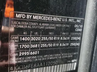2010 Mercedes-Benz R with VIN 4JGCB6FE8AA112050, listed as a Copart auction lot 55428475 with 261,668 mi miles and Salvage Title. Bid and sale history available at carsss.com. Image 13.