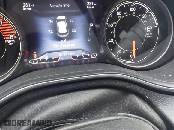 2021 Jeep Cherokee Trailhawk with VIN 1C4PJMBXXMD173102, listed as a IAAI auction lot 42205402 with 57,321 mi miles and . Bid and sale history available at DreamBid. Image 16.