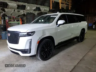 2023 Cadillac Escalade ESV 4WD Sport z VIN 1GYS4PKL9PR242556, wystawiony jako Copart lot #62092165 z przebiegiem 12 896 mil mil oraz Nie do naprawy • Non repairable. Historia ofert i sprzedaży dostępna na DreamBid. Obrazek 1.