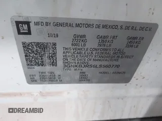 2020 Chevrolet Blazer LT z VIN 3GNKBJRS6LS560770, wystawiony jako IAAI lot #42036012 z przebiegiem 56 505 mil mil oraz . Historia ofert i sprzedaży dostępna na DreamBid. Obrazek 9.