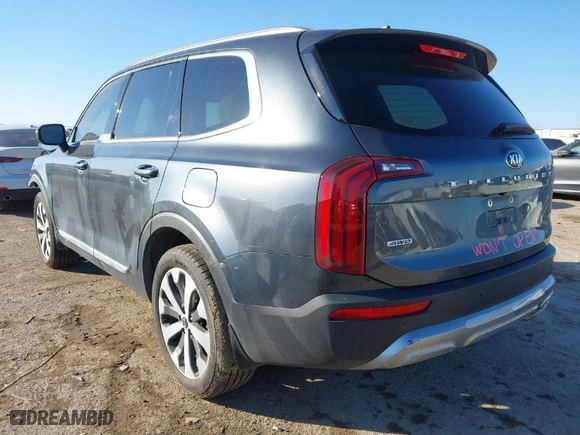 2021 Kia Telluride S with VIN 5XYP6DHC8MG111043, listed as a IAAI auction lot 41371141 with 72,966 mi miles. Bid and sale history available at carsss.com. Image 3.