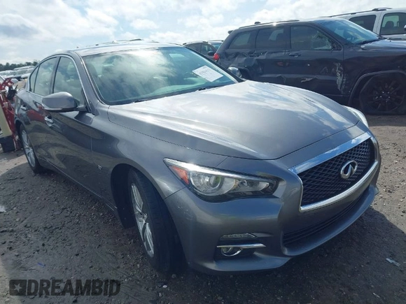 2015 Infiniti Q50 with VIN JN1BV7AP2FM332816, listed as a IAAI auction lot 41864532 with 180,683 mi miles. Bid and sale history available at carsss.com. Image 1.