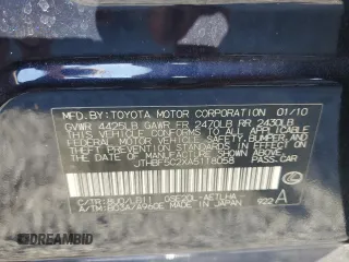 2010 Lexus IS 250 with VIN JTHBF5C2XA5118058, listed as a Copart auction lot 50803475 with 206,933 mi miles and Salvage Title. Bid and sale history available at DreamBid. Image 12.