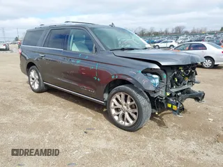 2018 Ford Expedition Max Platinum with VIN 1FMJK1MT0JEA19575, listed as a IAAI auction lot 41870445 with 76,781 mi miles and . Bid and sale history available at DreamBid. Image 1.