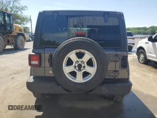 2020 Jeep Wrangler Unlimited Black and Tan with VIN 1C4HJXDGXLW221705, listed as a Copart auction lot 56224785 with 82,360 mi miles and Salvage title. Bid and sale history available at DreamBid. Image 6.