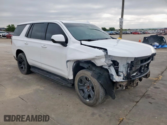 2023 Chevrolet Tahoe Commercial with VIN 1GNSCLED2PR429361, listed as a Copart auction lot 54064925 with 33,475 mi miles and Salvage title. Bid and sale history available at DreamBid. Image 4.
