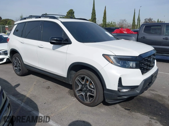 2023 Honda Passport Elite with VIN 5FNYF8H07PB010220, listed as a IAAI auction lot 41675730 with 25,128 mi miles and . Bid and sale history available at DreamBid. Image 1.