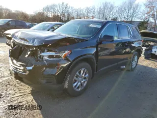 2021 Chevrolet Traverse LS with VIN 1GNEVFKW3MJ207176, listed as a Copart auction lot 82544224 with 55,290 mi miles and Salvage Title. Bid and sale history available at carsss.com. Image 1.