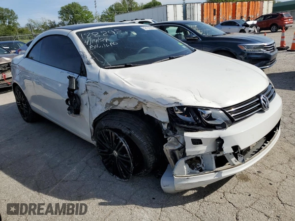 2013 Volkswagen Eos Komfort with VIN WVWBW8AH4DV001851, listed as a Copart auction lot 52132944 with 81,948 mi miles and Salvage Title. Bid and sale history available at DreamBid. Image 4.