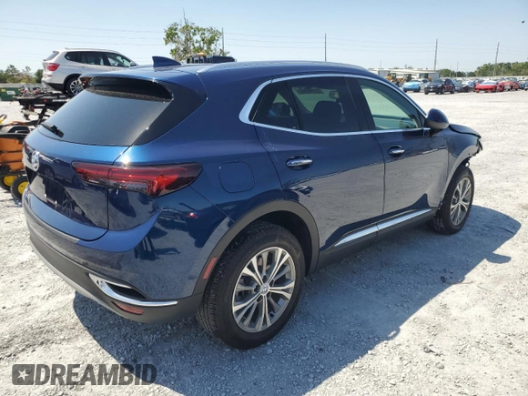 2022 Buick Envision Preferred with VIN LRBAZLR45ND067404, listed as a Copart auction lot 52298195 with 23,848 mi miles and Salvage Title. Bid and sale history available at carsss.com. Image 3.