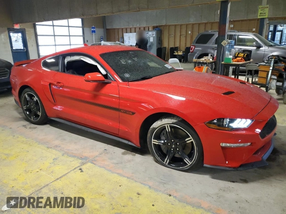 2021 Ford Mustang GT with VIN 1FA6P8CF0M5136521, listed as a Copart auction lot 54514955 with 16,394 mi miles and Salvage title. Bid and sale history available at DreamBid. Image 4.
